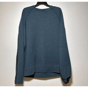 Lululemon Men's Crew Neck Performance Pullover (Teal Blue/Gray) Sweatshirt XL